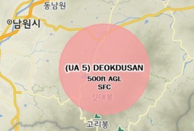 UA5 덕두산 반경 4.5 KM